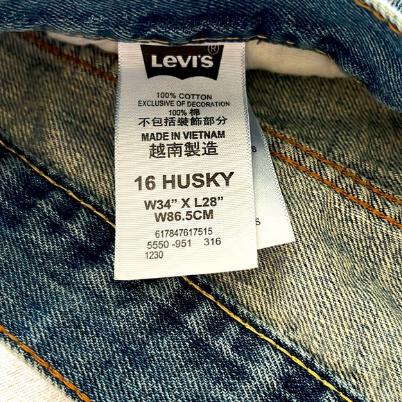 VGUC Levi’s Strauss Denim Jeans 550 Relaxed SIZE 16 Husky - Picture 3 of 4